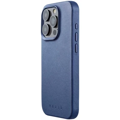 Afbeelding van MUJJO Leather Case with MagSafe iPhone 15 Pro blue CL 039 BL