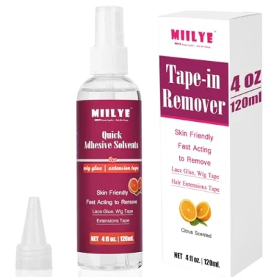 Afbeelding van MIILYE Vlekverwijderingsspray voor pruiken, 120 ml, snelle werking, haarlijmverwijderaar, remover pruiken en haarverlengingen