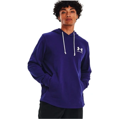 Afbeelding van Under Armour Rival LC Hoodie, Heren, Maat: Large, Sonar blue/onyx white
