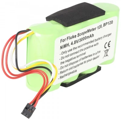 Afbeelding van Accu geschikt voor Fluke ScopeMeter 120, BP120, NiMH, 4.8V, 3000mAh, 14.4Wh