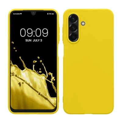 Afbeelding van kwmobile telefoonhoesje geschikt voor Samsung Galaxy A26 5G Hoesje smartphone Back cover in stralend geel
