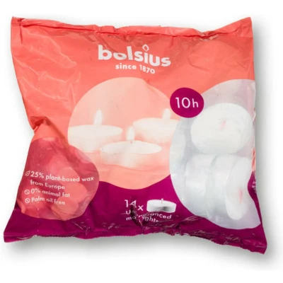 Afbeelding van Bolsius Theelicht Wit D light 10 uur