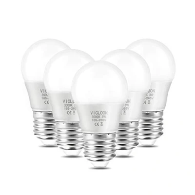 Afbeelding van Vicloon LED lampen E27,5 Pack G45 E27 gloeilamp, 3 W komt overeen met gloeilamp 25 W, fitting warmwit 3000 K, 165 265 V 280 lm, stralingshoek 180 , niet dimbaar