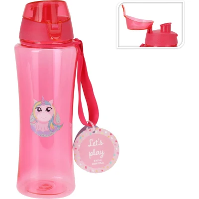 Afbeelding van Home &amp; Styling Sportfles/Drinkfles Eenhoorn 650ml Roze