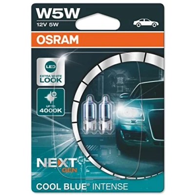 Afbeelding van Osram T10 W5W 12 V 5 W Cool Blue Intense NeXT Xenon 4000 KELVIN Soffitte parkeerlicht straatgoedgekeurd