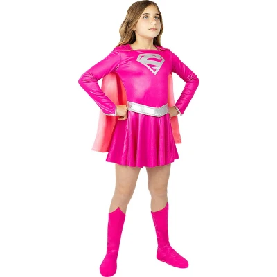 Afbeelding van FUNIDELIA Roze Supergirl kostuum voor meisjes Maat: 97 104 cm