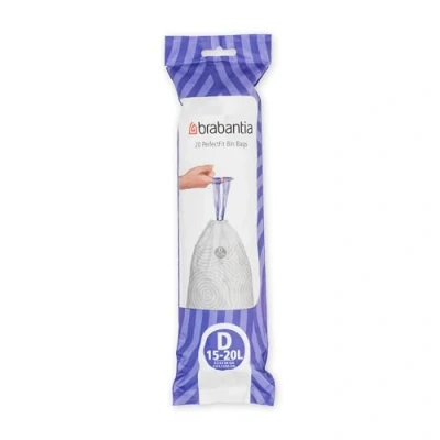 Afbeelding van Brabantia Afvalzak PerfectFit D 15 20L wit 20st
