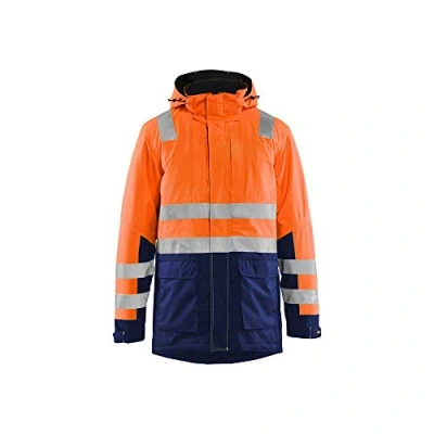 Afbeelding van Blaklader 44951987 Parka, hoge zichtbaarheid, oranje/marineblauw, maat 4XL
