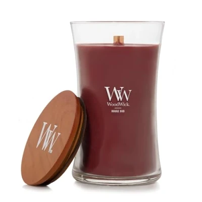 Afbeelding van WoodWick Hourglass Large Geurkaars Rouge Oud 130 branduren