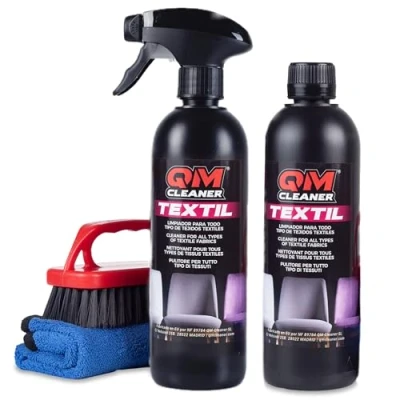 Afbeelding van QM Cleaner Stofreinigingsset voor stoelen, fauteuils, tapijten, bevat 2 textiel, 1 microvezel en extra premium borstel