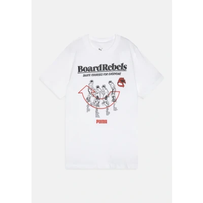 Afbeelding van Puma MID90S Graphic TEE Unisex Tshirt print voor kinderen, Maat: 140, White