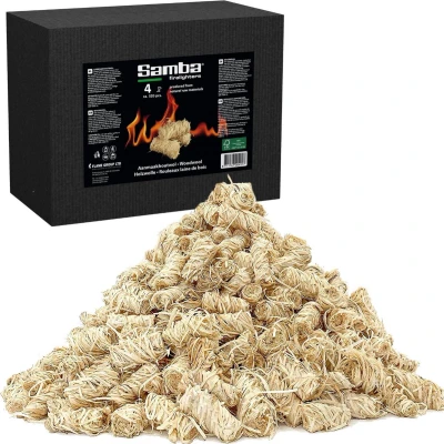 Afbeelding van Samba Houtwol Aanmaakkrullen 4 kg. in een Omdoos