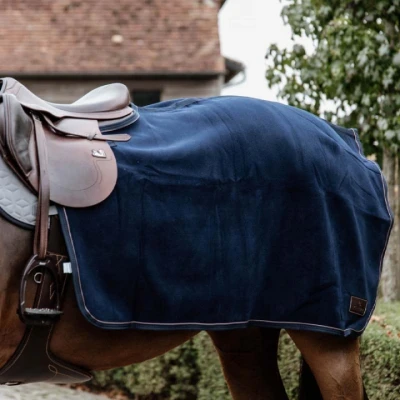 Afbeelding van Kentucky Uitrijdeken Vierkant Heavy Fleece Navy M