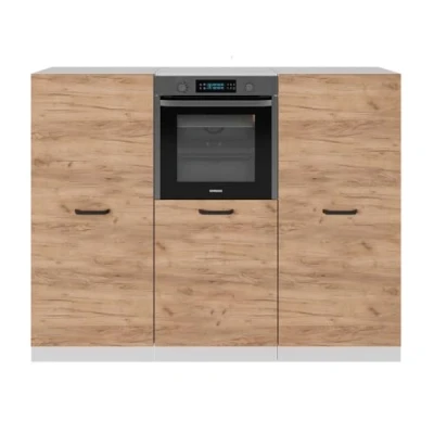 Afbeelding van Vicco Bloc de cuisine R Line Goldkraft Chêne/Blanc 180 cm sans plan travail