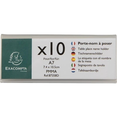 Afbeelding van Exacompta 87358D 10x Lot de 10 porte noms