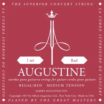 Image de JEU DE CORDES GUITARE AUGUSTINE REGAL ROUGE