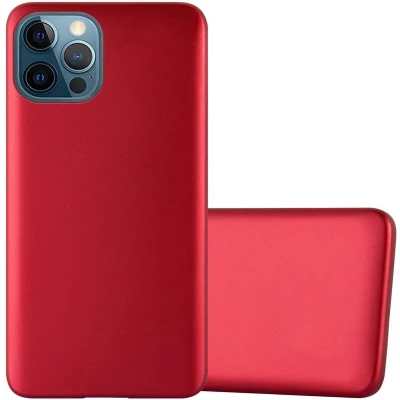 Afbeelding van Cadorabo Hoesje geschikt voor Apple iPhone 12 PRO MAX in METALLIC ROOD Beschermhoes gemaakt van flexibel TPU silicone Case Cover