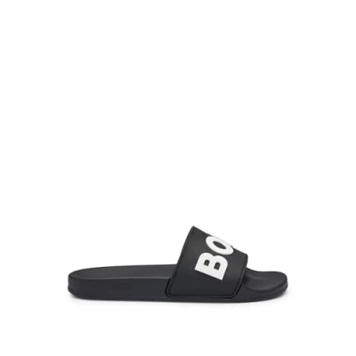 Afbeelding van BOSS KIRK Unisex Badslippers, Maat: 38, Black one Pu