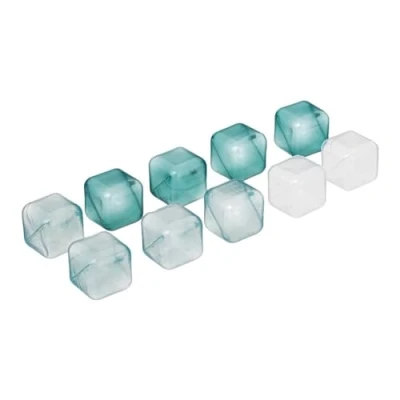 Image de 10 glaçons réutilisables cube coloré 115005