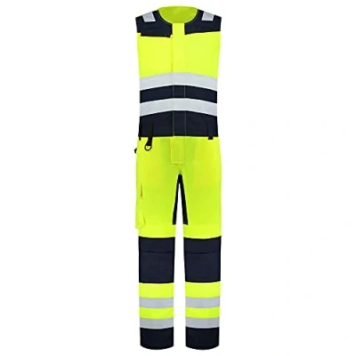 Afbeelding van Tricorp Bodybroek High Vis Bicolor 753007 Mannen Geel/Ink 44