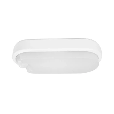 Afbeelding van StarLicht Bulkhead LED lamp met bewegingsmelder voor vochtige ruimte vast ingebouwd 8 W Neutraalwit Wit