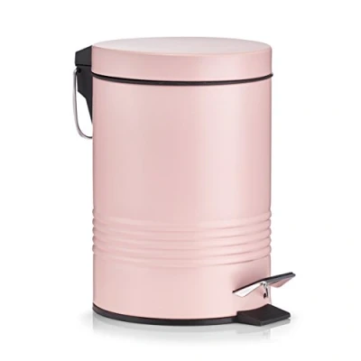 Afbeelding van Zeller Pedaalemmer roze 3 liter 17 x 25 cm kleine prullenbak