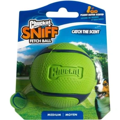 Afbeelding van Chuckit Sniff Fetch Bal Pindakaas Geur Groen 6 CM