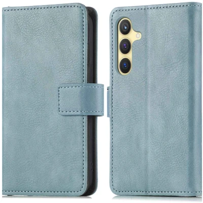 Afbeelding van iMoshion Hoesje Geschikt voor Samsung Galaxy S24 Plus Met Pasjeshouder Luxe Bookcase Lichtblauw