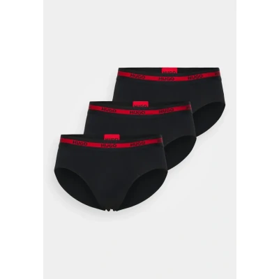 Afbeelding van HUGO BOSS heren Slip met logoband in 3 pack de kleur Zwart, maat: M