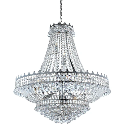 Afbeelding van Searchlight Versailles Luster Ø 80 X 250 Cm Chroom En Transparant
