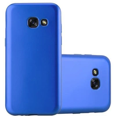 Afbeelding van Cadorabo Hoesje geschikt voor Samsung Galaxy A3 2017 in METAAL BLAUW Beschermhoes gemaakt van flexibel TPU silicone Case Cover