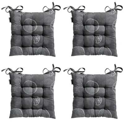 Afbeelding van Madison Toscane kussen 46X46 Circle grey 4 stuks