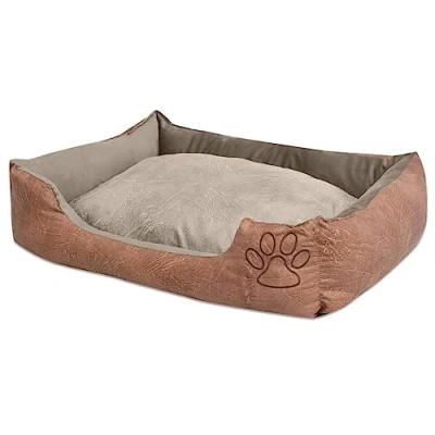 Afbeelding van vidaXL Hondenbed kussen PU kunstleer maat L beige