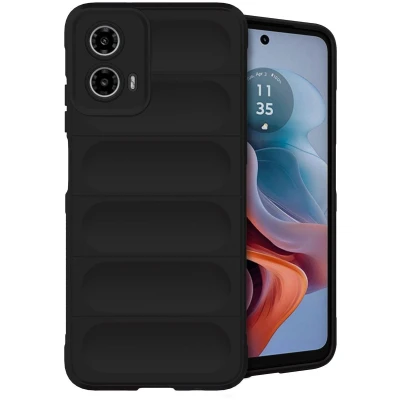 Afbeelding van iMoshion Hoesje Geschikt voor Motorola Moto G34 Siliconen EasyGrip Backcover Zwart