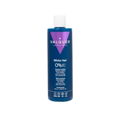 Afbeelding van Shampoo White &amp; Grey Hair Zero Valquer Vlquer Premium 400 ml