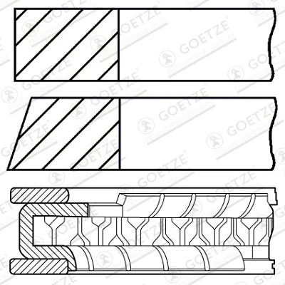Afbeelding van Goetze Engine Zuigerveren 08 427600 10