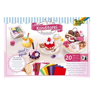 Afbeelding van Folia vilt craft kit met 20 stuks, Patisserie knutselset