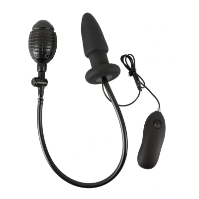 Afbeelding van Opblaasbare en Vibrerende Buttplug Zwart