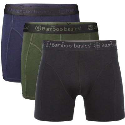 Afbeelding van Bamboo Basics RICO boxers 3/pack Black Army Navy