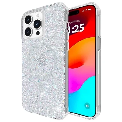 Afbeelding van Case Mate Twinkle MagSafe Backcover Apple iPhone 15 Pro Max Stardust, Glittereffect compatible