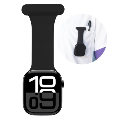 Afbeelding van imoshion Verpleegkundige siliconenband voor de Apple Watch Series 1 t/m 10 / SE Ultra (2) (44/45/46/49 mm) Zwart