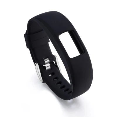 Afbeelding van Siliconen sportbandje Zwart Garmin Vivofit 4