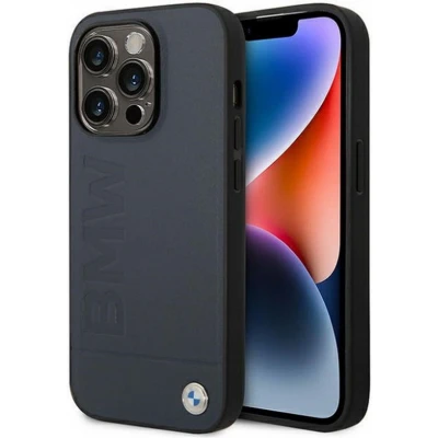 Afbeelding van BMW Signature Leather Back Case (MagSafe Compatible) Geschikt voor Apple iPhone 14 Pro Max (6.7&quot;) Blauw