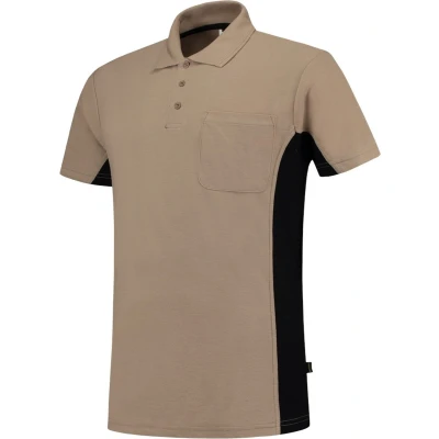 Afbeelding van Tricorp Poloshirt Workwear 202002 180gr Khaki/Zwart Maat 4XL