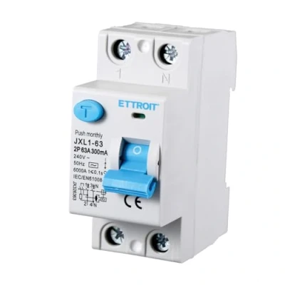 Afbeelding van Zuivere differentiaalschakelaar 2P 2 polig 6kA 300mA 220V, neemt DIN modules, RCCB C63 63A