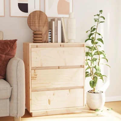 Afbeelding van Dressoir 60x34x75 cm massief grenenhout