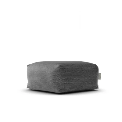 Afbeelding van Original Square Pouf Anthracite Grijs In &amp; Outdoor Laui Lounge Luxe Poefs voor binnen buiten