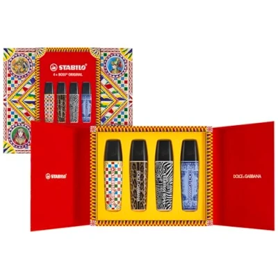 Image de Coffret 4 Surligneurs STABILO BOSS ORIGINAL x D&amp;G Edition limitée