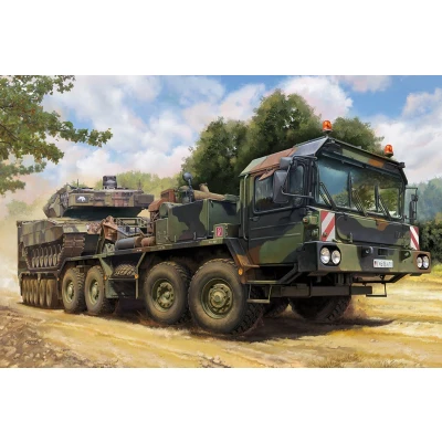Afbeelding van 1:72 Trumpeter 07196 Slt 56 Tractor FAUN Truck with 56t Semi Trailer Plastic Modelbouwpakket