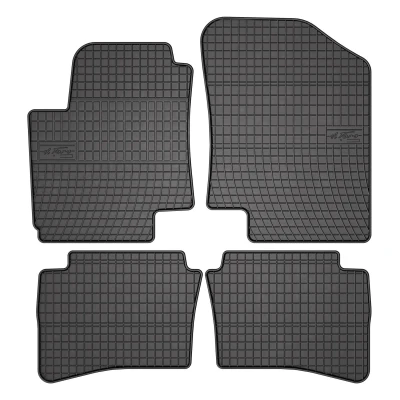 Afbeelding van FROGUM 0424 Vloermatset Rubber voor en achter 4 Zwart Op maat gemaakt HYUNDAI: i20 I Hatchback